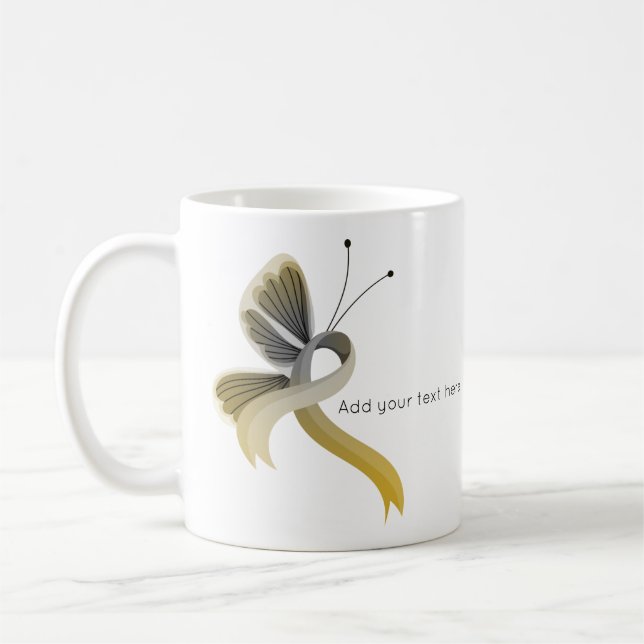 Gold und Silber Butterfly Kaffeetasse (Links)