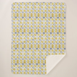 Gold und Silber (Diamond Checkered) Sherpadecke