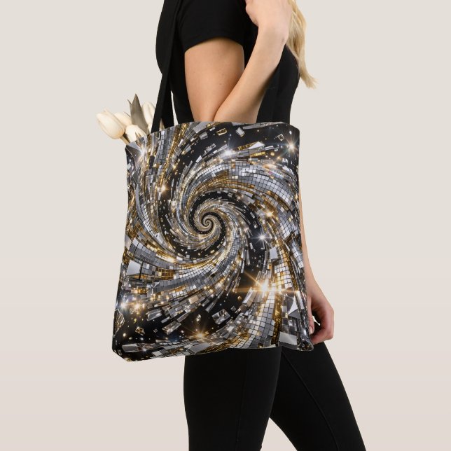 Gold- und Silber-Disco-Spiralwirbel  (Von Nahem)