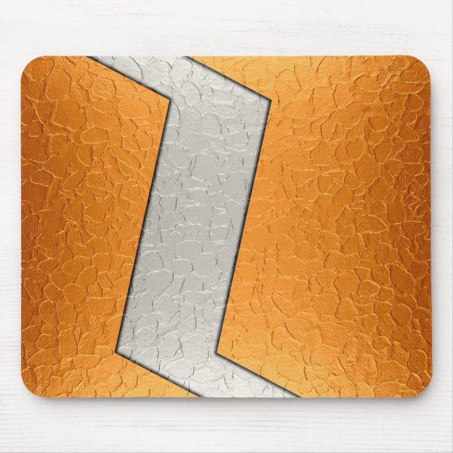 Gold und Silber Edelstahl Mousepad (Vorne)