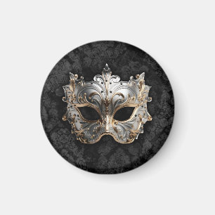 Gold- und Silber-Filigran-Venetianische Maske Magnet