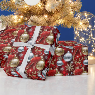Gold und Silber Geschenkpapier