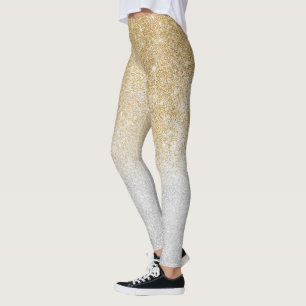 Gold und Silber Glitzer Ombre Luxury Design Leggings