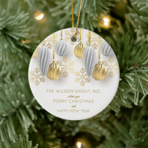 Gold und Silber Keramik Ornament