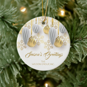 Gold und Silber Keramik Ornament