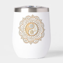 Gold- und Silber-Mandala-Wasserflasche
