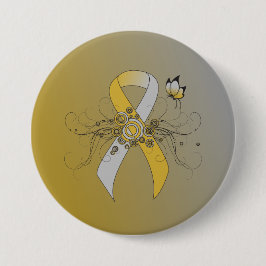 Gold und Silber mit Schmetterling Button