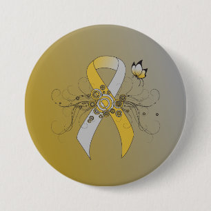 Gold und Silber mit Schmetterling Button
