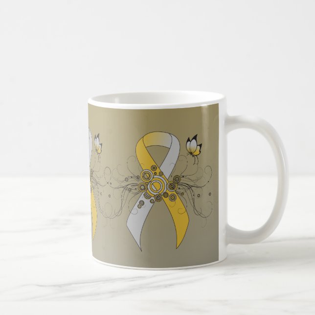 Gold und Silber mit Schmetterling Kaffeetasse (Rechts)