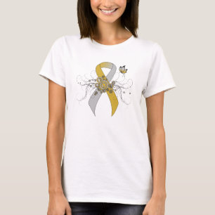 Gold und Silber mit Schmetterling T-Shirt