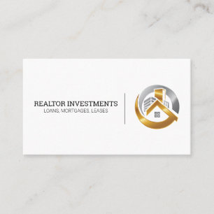 Gold und Silber-Real-Anwesen-House-Logo Visitenkarte