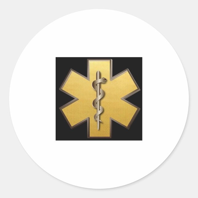 Gold und Silber Runder Aufkleber (Vorderseite)