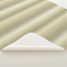 Gold und Silber (Streifen) Sherpadecke