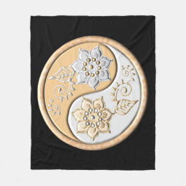 Gold- und Silber-Yin-Yang Fleecedecke