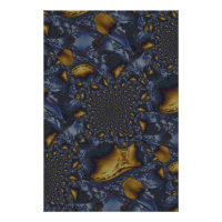 Gold und Silberblauer geschmolzene Metalle