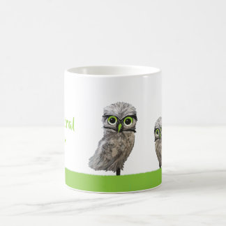 Gold und silberner grabender Eulen-Dekor Kaffeetasse