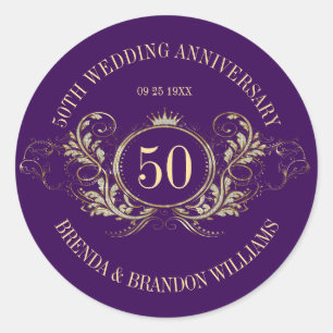 Gold- und Silberrahmen mit einem Kronplatz-Aufkleb Runder Aufkleber