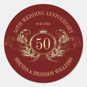 Gold- und Silberrahmen mit einem Kronplatz-Aufkleb Runder Aufkleber