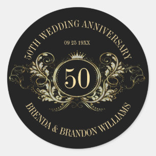 Gold- und Silberrahmen mit einem Kronplatz-Aufkleb Runder Aufkleber