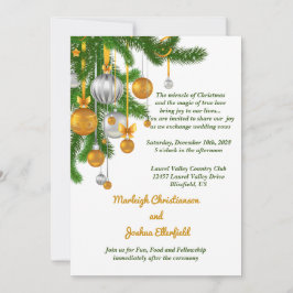 Gold- und Silberschmuck auf Zweigstellen Hochzeite Einladung