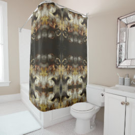 Gold- und Silbersternstaubeffekt Duschvorhang