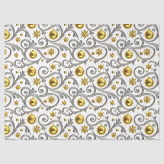 Gold- und Silberwirbel-Eleganz Seidenpapier