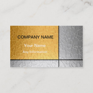 Gold und Silver Luxury Metallic 2 Visitenkarte