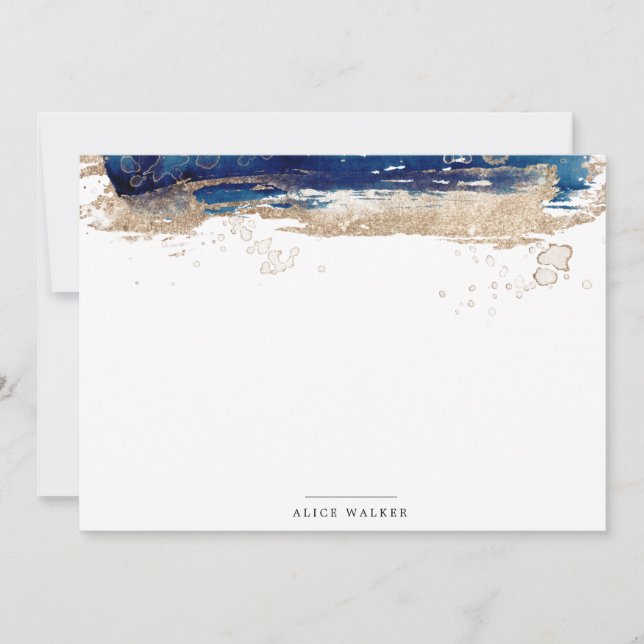 Gold und Stationierungskarte für den Küstenstrand Mitteilungskarte (Vorderseite)