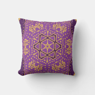 Gold und Violette reversible Kissen