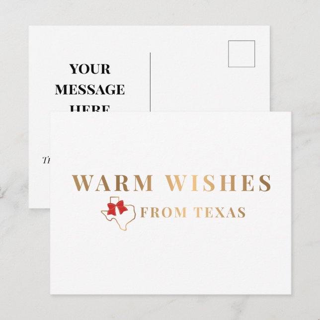 Gold und warme Farben aus Texas Postkarte (Vorne/Hinten)