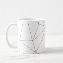 Gold- und weiß geometrische Mix & Match Tasse