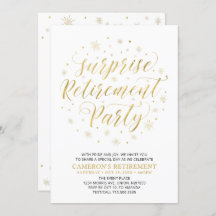 Gold und Weiß | Modern Surprise Retirement Party