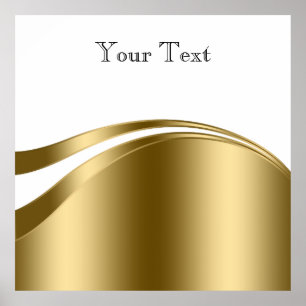 Gold und Weiß Poster