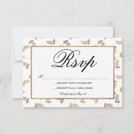 Gold und Weiß RSVP-Karte RSVP Karte