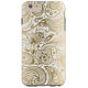 Gold und Weiß, Vintage Blütenpalisley Case-Mate iPhone Hülle (Rückseite)