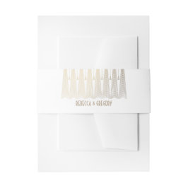 Gold und weiße Kunst-Deko Gatsby Hochzeit Einladungsbanderole