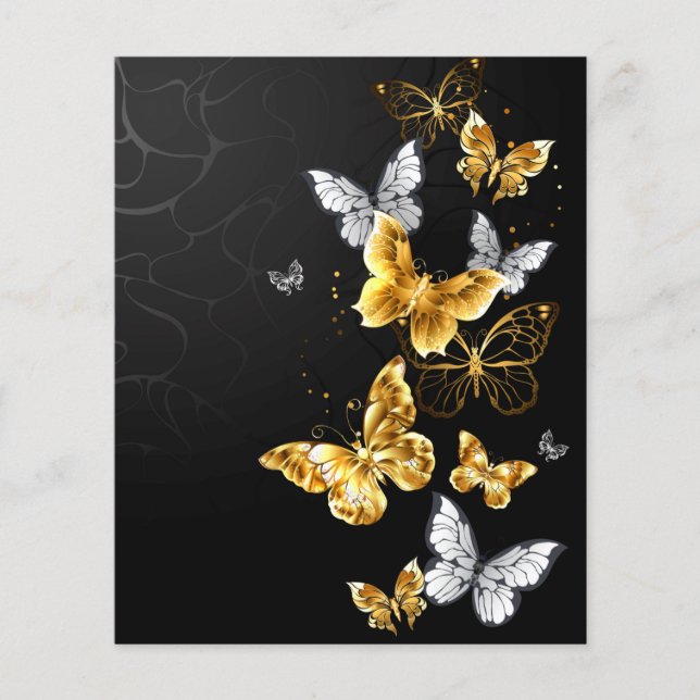 Gold und weiße Schmetterlinge (Vorderseite)