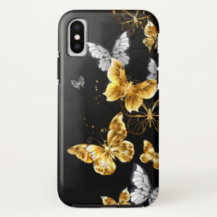 Gold und weiße Schmetterlinge Case-Mate iPhone Hülle