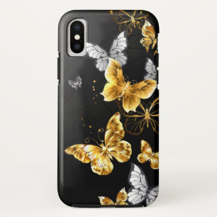 Gold und weiße Schmetterlinge Case-Mate iPhone Hülle