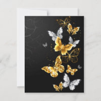 Gold und weiße Schmetterlinge