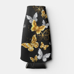 Gold und weiße Schmetterlinge Flaschenkühler