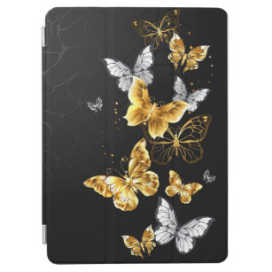 Gold und weiße Schmetterlinge iPad Air Hülle
