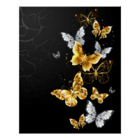 Gold und weiße Schmetterlinge