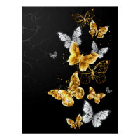 Gold und weiße Schmetterlinge