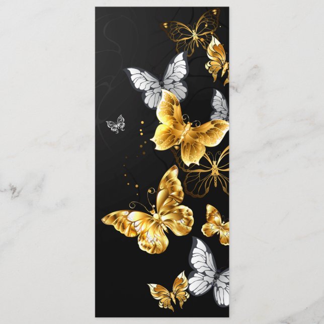 Gold und weiße Schmetterlinge Programm (Vorderseite)