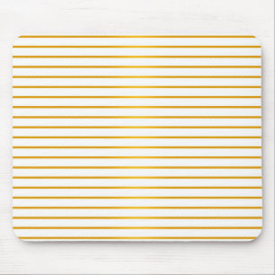 Gold und weiße Streifen Mousepad