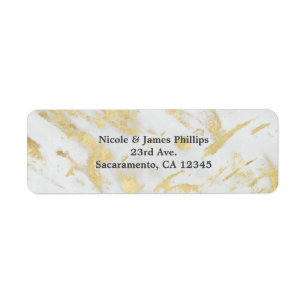 Gold- und weißer Marmor-Glam-Eleganz moderne Einla