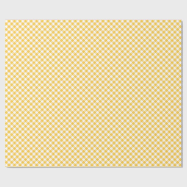 Gold und Weißes Schachbrett Geschenkpapier (Flach)