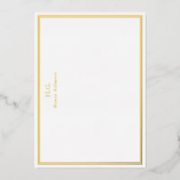 Gold- und Weißrahmen Mit Monogramm