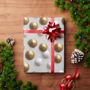 Gold- und Weißzierpapier   Elegant H Geschenkpapier